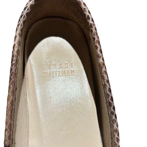 Stuart Weitzman Womens Snake Print Loafers With Tassels Size 6.5 - Picture 5 of 7